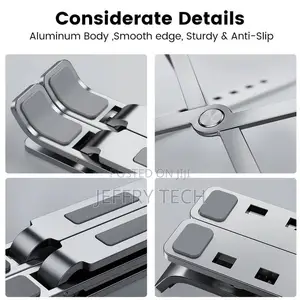 Foldable Laptop Stand for Mac and Pc, Aluminum, Non-Slip Sup