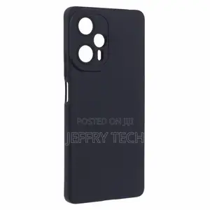 Black Silicone Case for Xiaomi Poco F5 Pouch Cover Protectio
