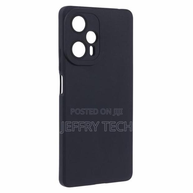 Black Silicone Case for Xiaomi Poco F5 Pouch Cover Protectio