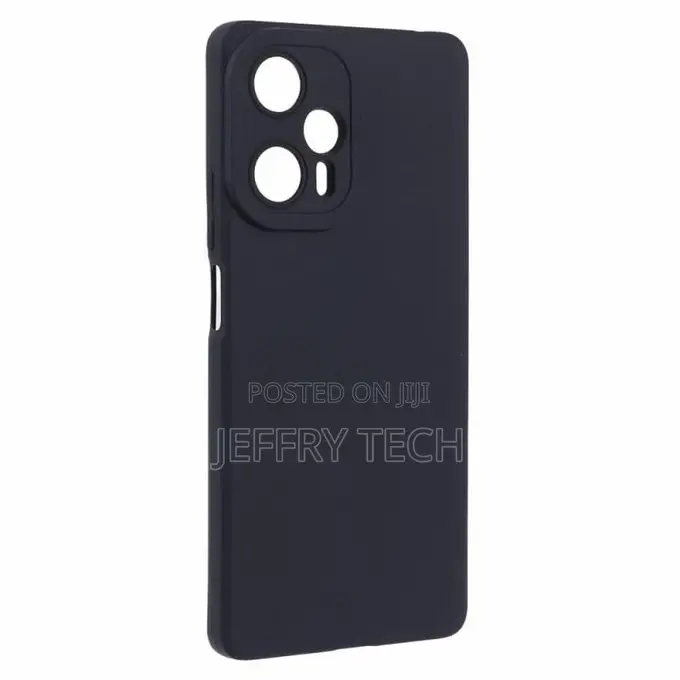 Black Silicone Case for Xiaomi Poco F5 Pouch Cover Protectio