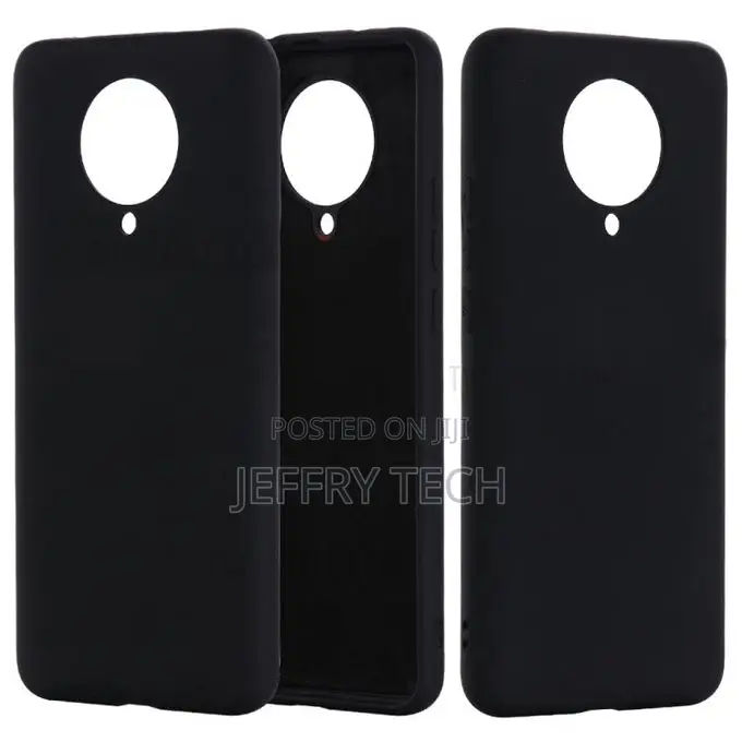 Black Silicone Case for Poco F2 Pro - Black Silicone Pouch