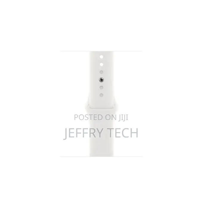 White Silicone Apple Watch Band for Series 7 42mm