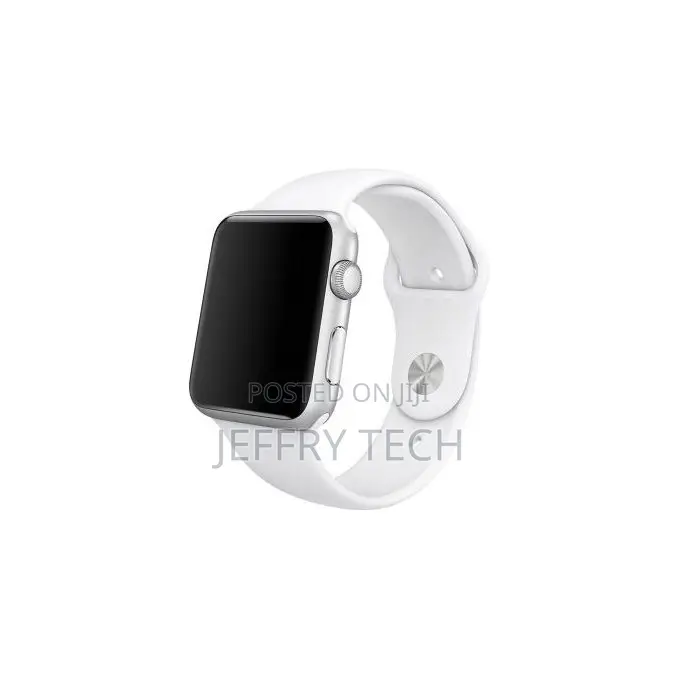 White Silicone Apple Watch Band for Series 7 42mm