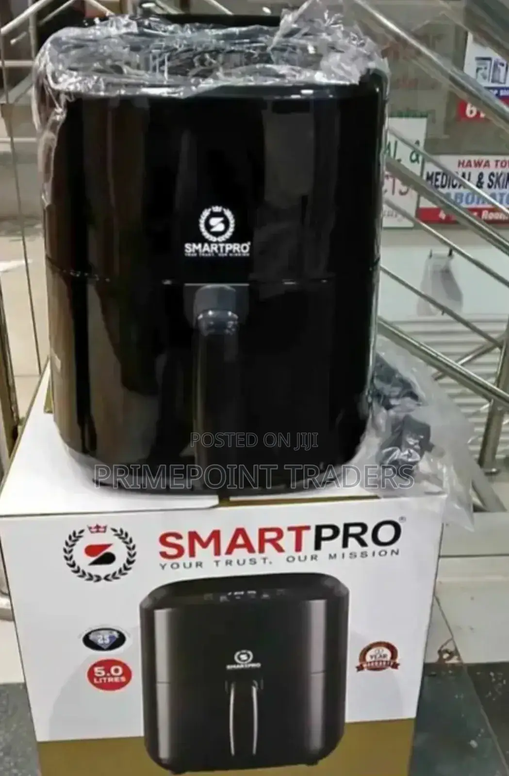 Digital Air Fryer 5l, Smartpro (Saf-213b) Black in Colour