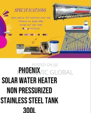 Solar Water Heater Non Pressurised Stainless Steel Tank 300l