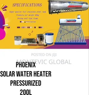 Solar Water Heater Pressurized 200l