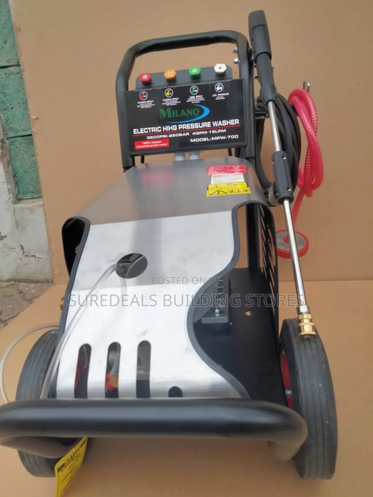 Milano 3600 Psi Electric High Pressure Washer-3hp