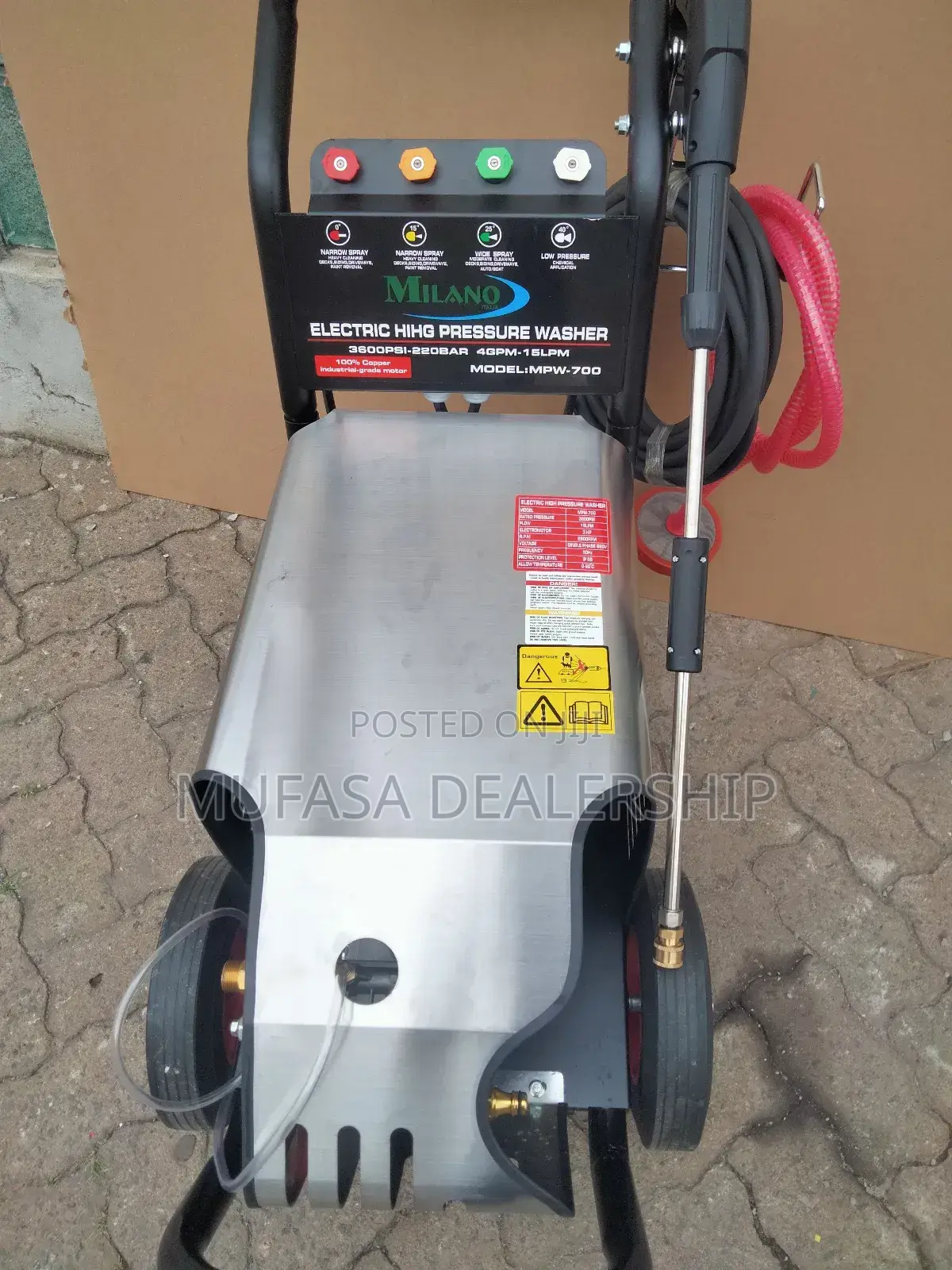 Electric Pressure Washer Machine Milano Brand