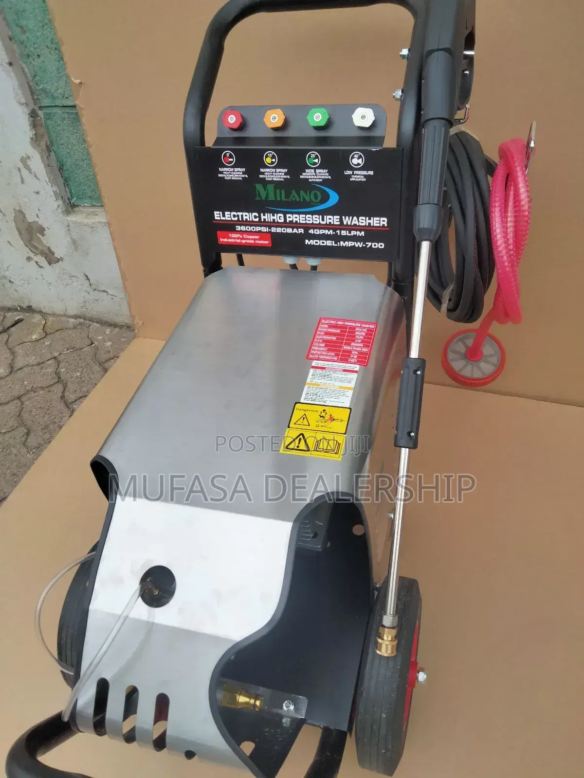 Bar 220~Mpw 700 Milano High Pressure Washer Machine