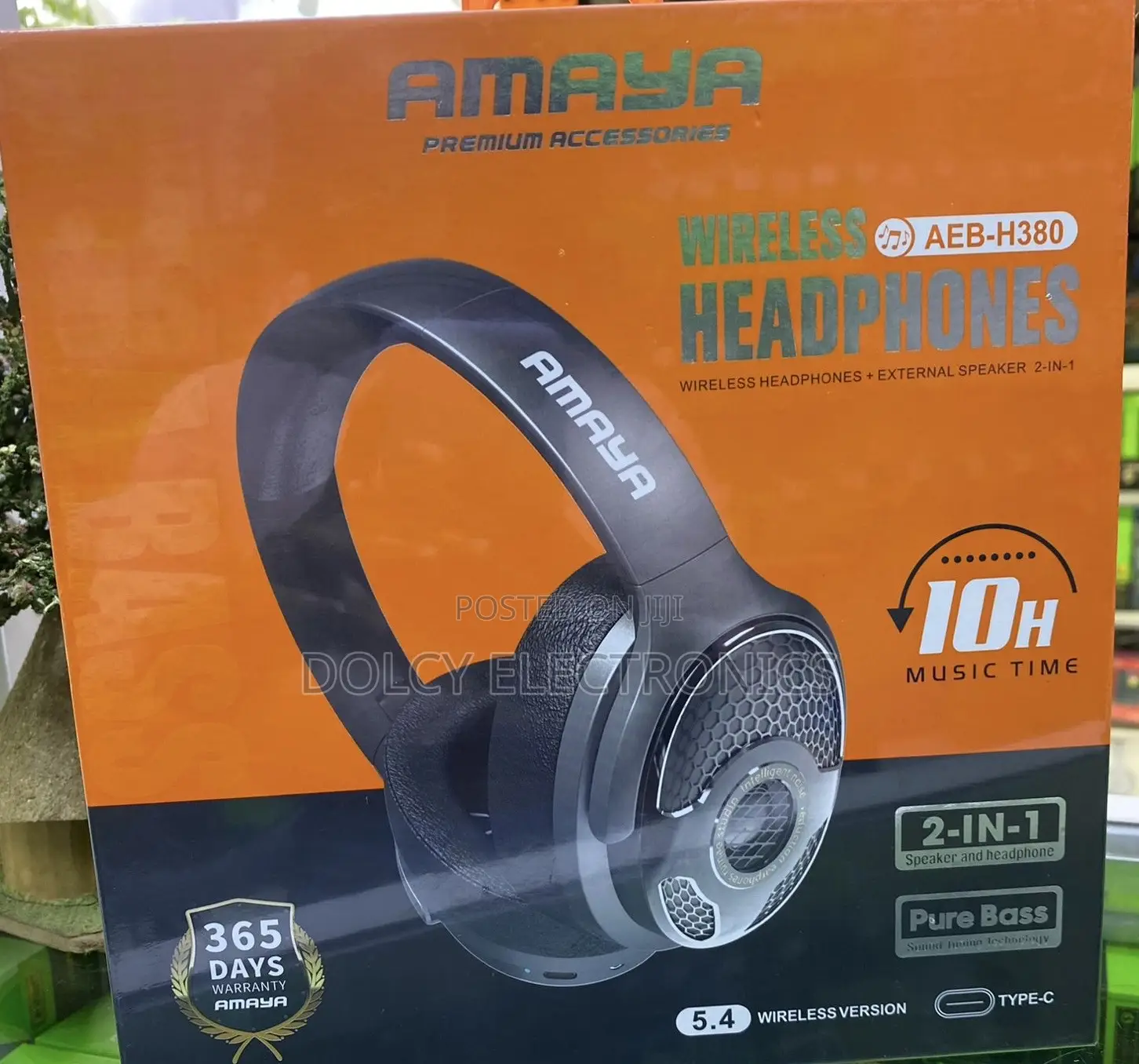 Amaya Aeb-H380 Wireless Speaker Headset Headphones 2 in 1