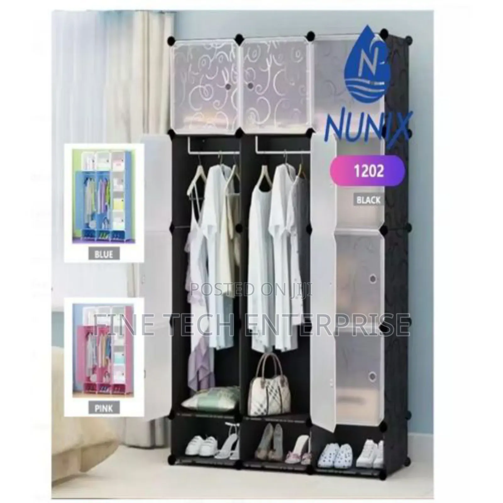 Nunix 3 Column Plastic Wardrobe