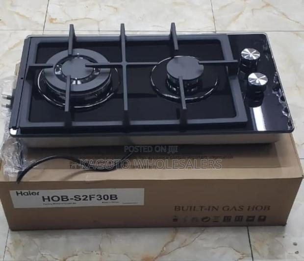 Haier Inbuilt Glass Two Burner Cooker - main view