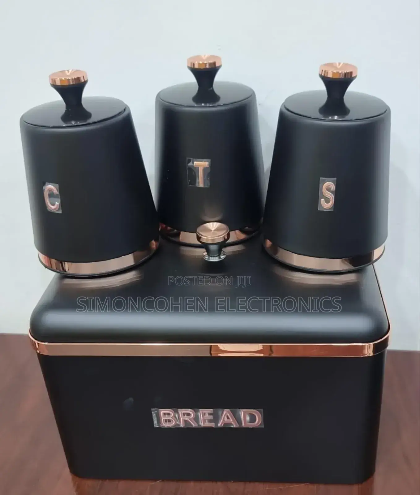 15l Bread Bin With 3 Canisters Set