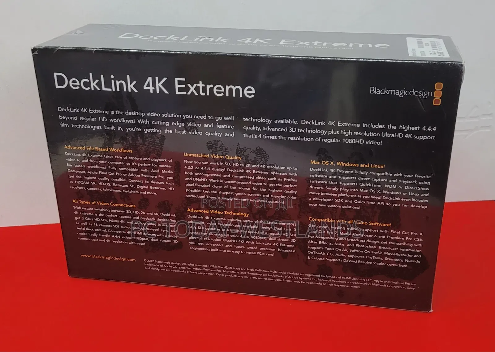 Blackmagic Design Decklink Extreme 6g Sdi Capture Card