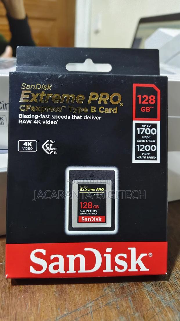 Sandisk 128gb 1700/1200 MBPS Extreme Pro Cfexpress Type B - thumbnail 2