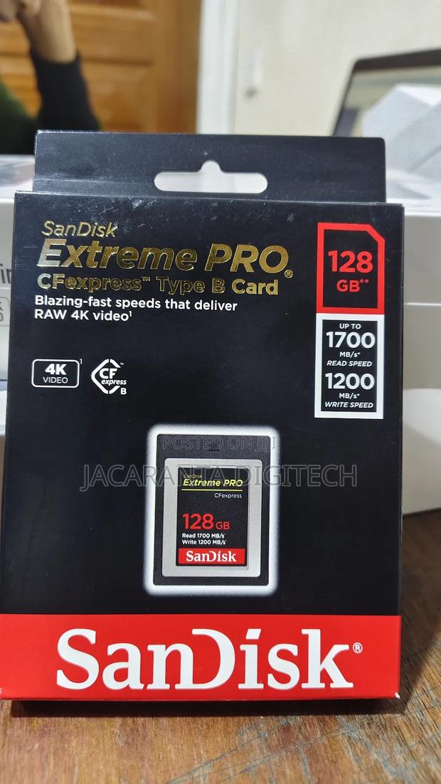Sandisk 128gb 1700/1200 MBPS Extreme Pro Cfexpress Type B