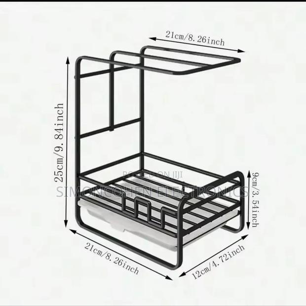Metallic Sink Caddy With a Draining Tray - thumbnail 2