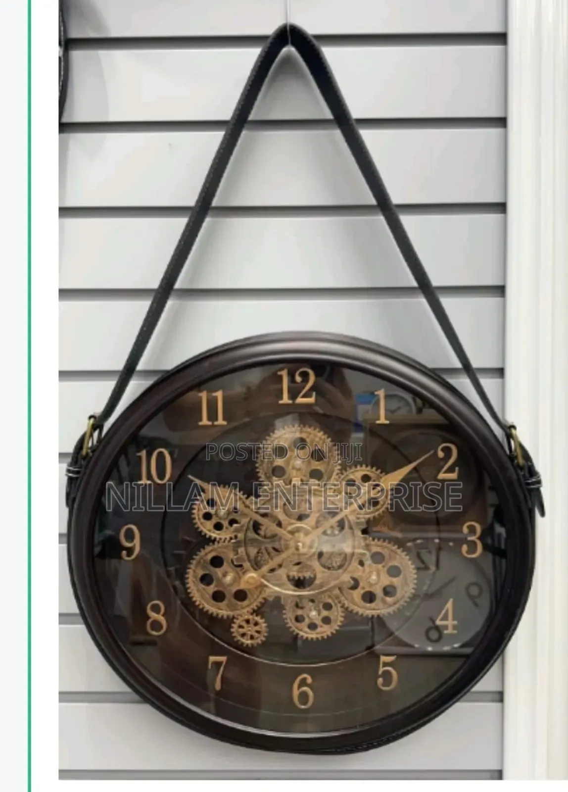 40cm Luxury Clock With Rotating Gears and Hanging Belt