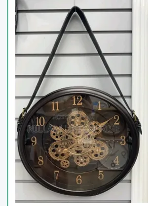 40cm Luxury Clock With Rotating Gears and Hanging Belt