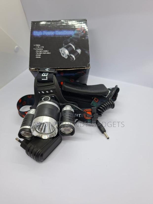 High Power Led Headlamp – 3 Bulb Zoom Light 4000mah