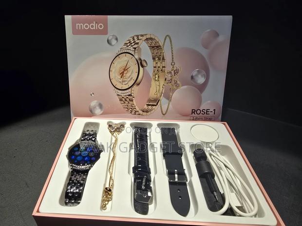 Modio Smartwatch Rose-1 With 3 Strap - main view