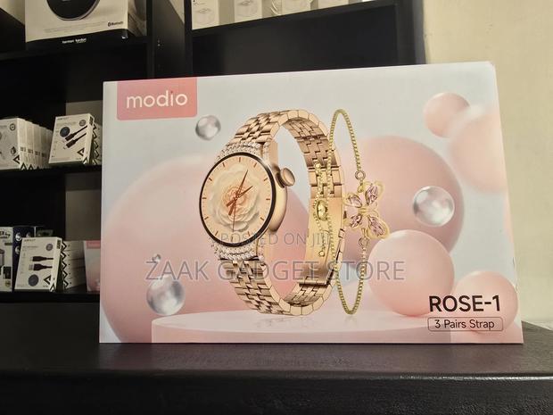 Modio Smartwatch Rose-1 With 3 Strap - thumbnail 3