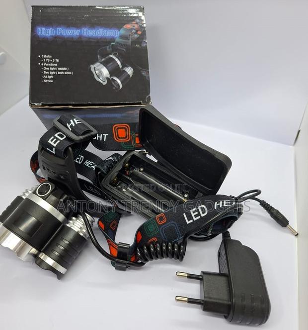 Led Headlamp 3 Bulb – Bright Outdoor Rechargeable Torch