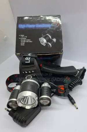 Led Headlamp 3 Bulb – Bright Outdoor Rechargeable Torch