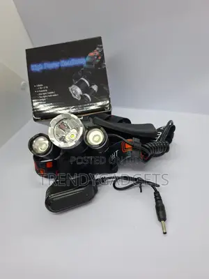 Rechargeable Led Headlamp – 3 Bulbs + Zoom Function