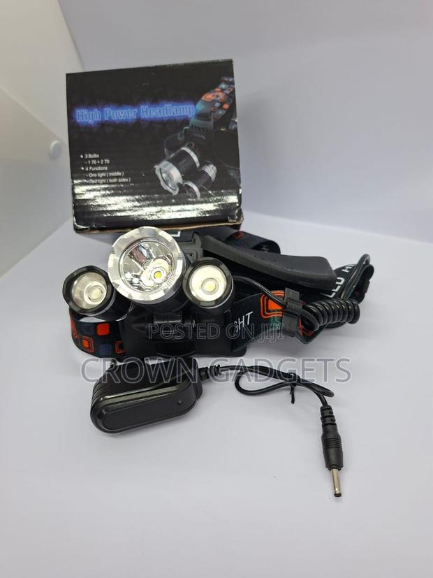 Outdoor Headlamp 3 Led – Usb Charging + Battery Pack - main view