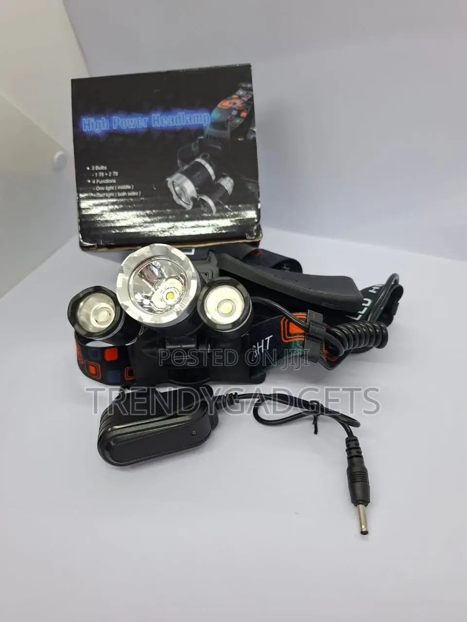 Outdoor Headlamp 3 Led – Usb Charging + Battery Pack