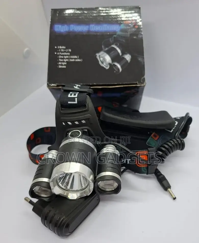 Led Headlight Torch – 4 Modes, Rechargeable, Super Bright