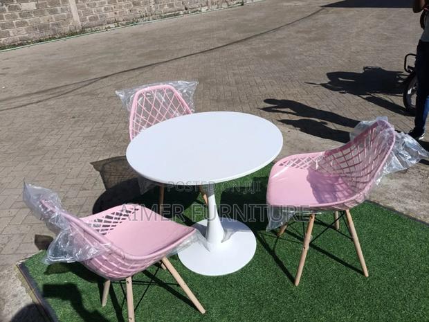 White/Pink Balcony Set