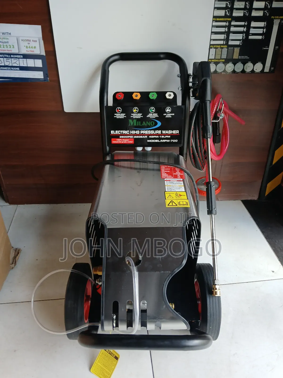Electric Pressure Washer 3600 Psi.