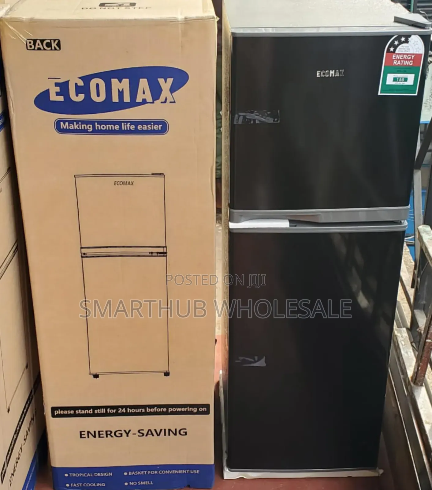Ecomax 138 Litres Dark Silver Double Door Refrigerator