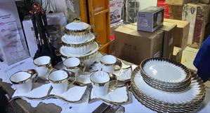 37 PCS Fade Gold Ceramic Dinner Set - thumbnail 2