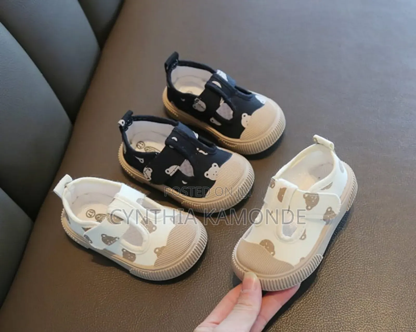 Shades: Cream , Black Kids Shoes