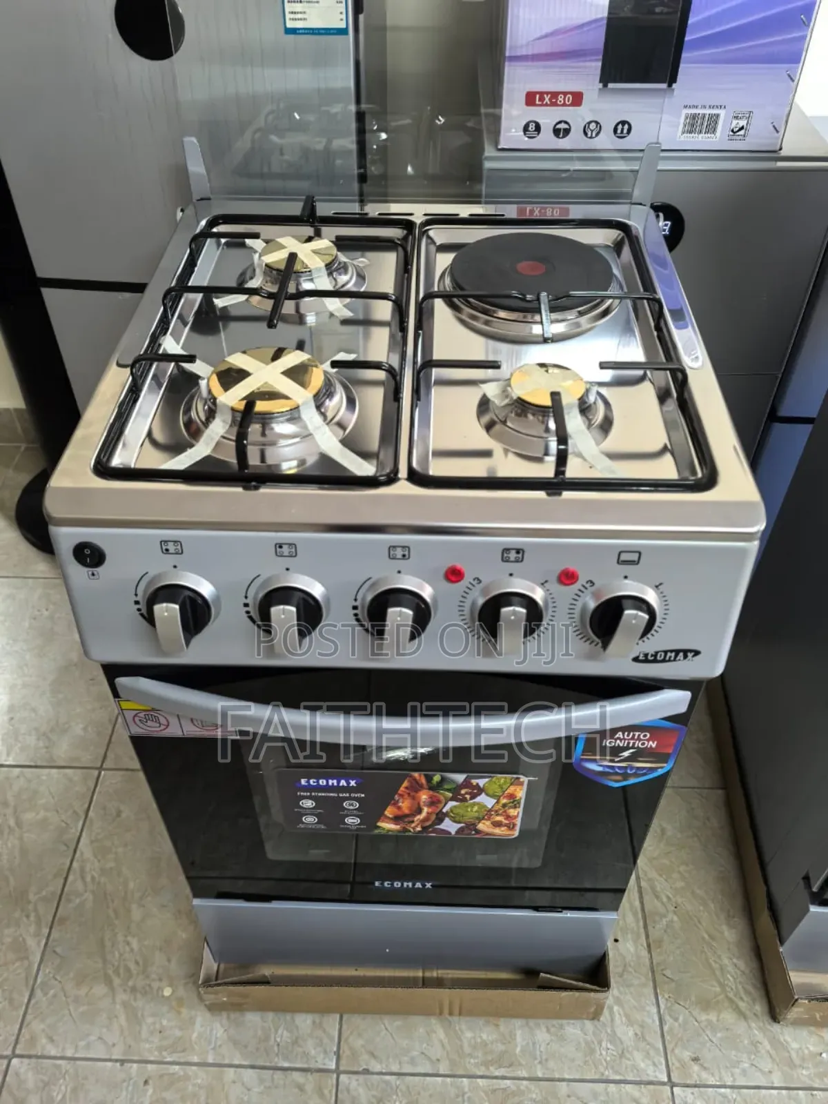 50*55 Ecomax 3+1 Standing Cooker With Electric Oven