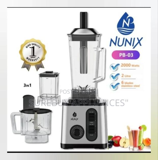 Nunix Professional Blender 3-in-1 – 2000 Watts