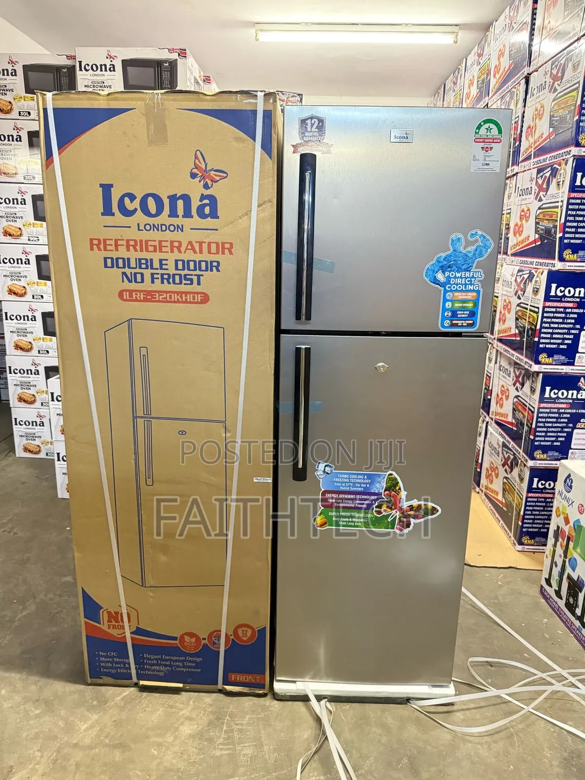 Icona 275litres Nofrost Double Door Refrigerator With Handle