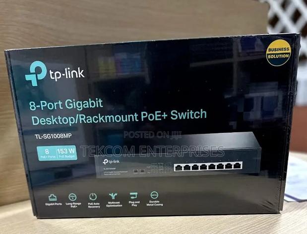 Tp Link Tl-Sg1008mp 8-Port Gigabit Desktop/Rackmount Switch - main view