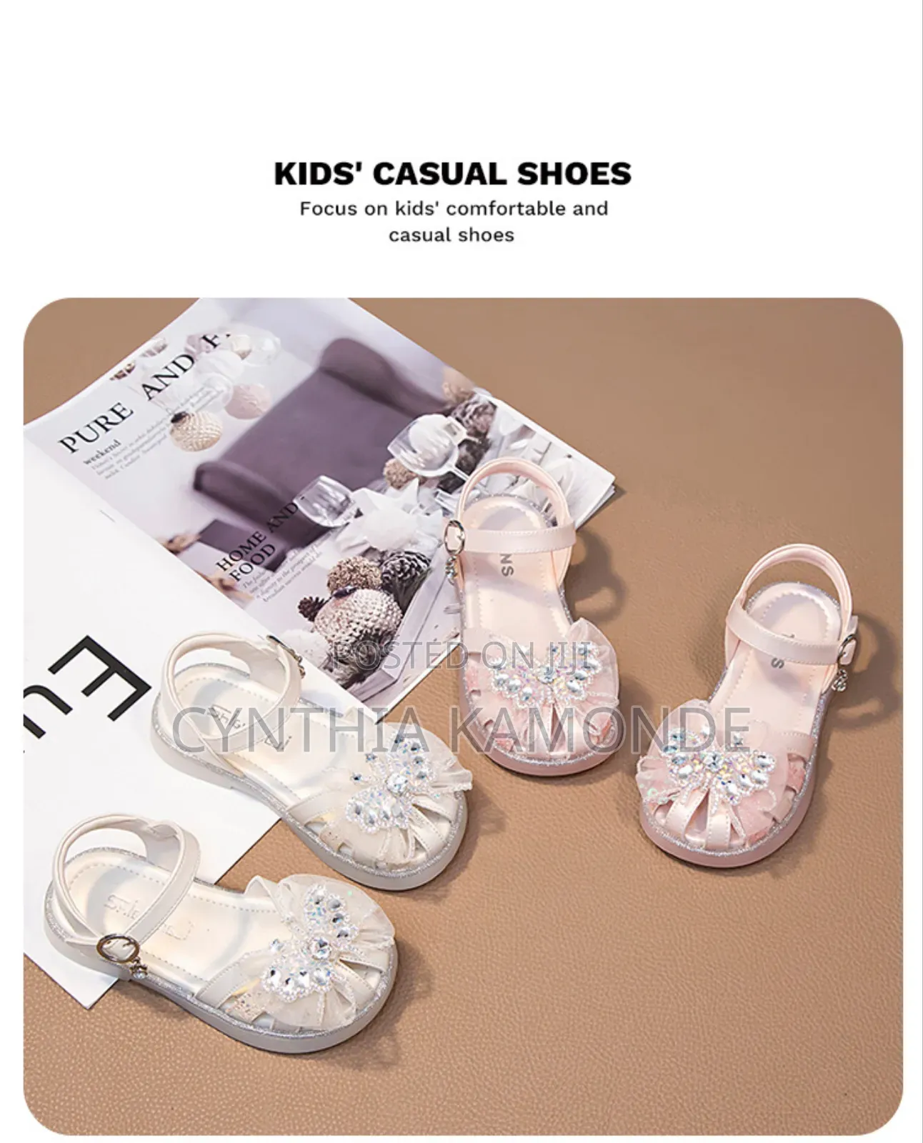 Pink White Girls Shoes