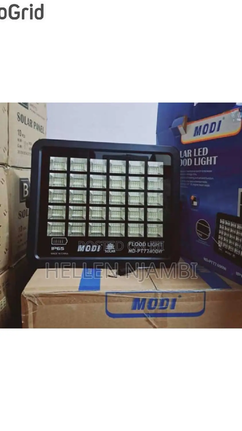 50w Modi Solar Floodlight With Solar Panel