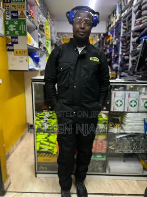 Black Plain Overall