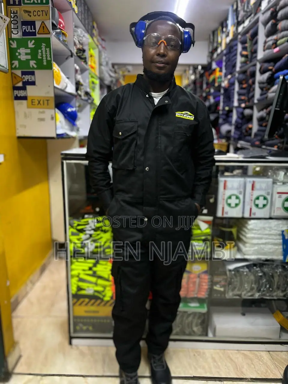 Black Plain Overall