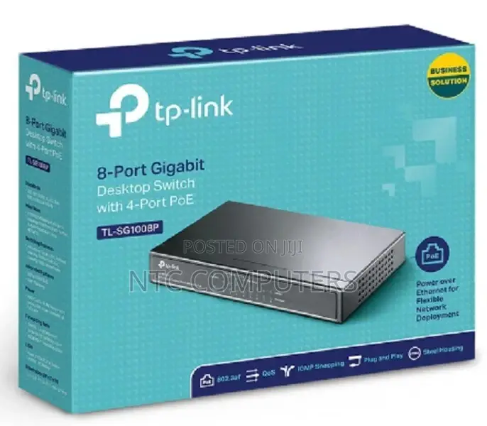 Tp-Link Tl-Sg1008p 8-Port Gigabit Desktop Switch With 4-Port