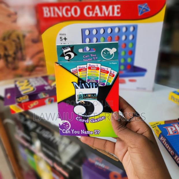 Name 5 Card Game - main view