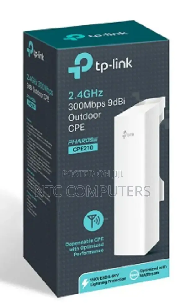 Tp-Link 2.4ghz 300mbps 9dbi Outdoor Cpe - 300 Mbit/S - 300