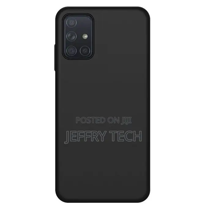 Samsung A71 Case Silicone Soft Gel Rubber Black