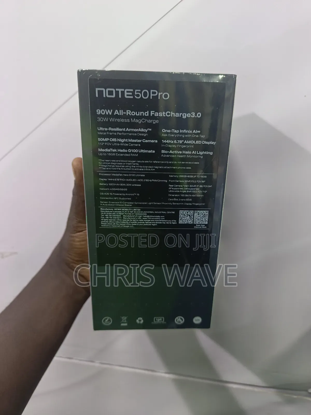 New Infinix Note 50 Pro 256 GB Gold